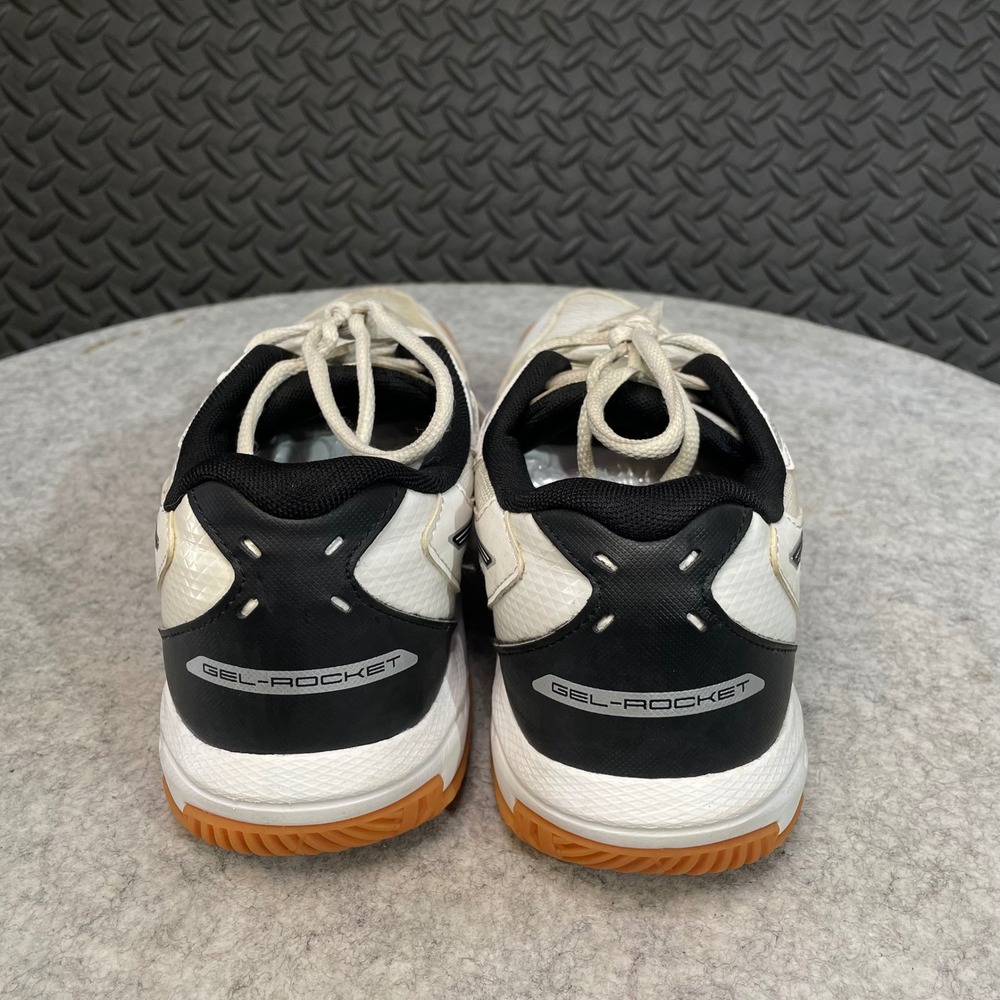 ASICS GEL-ROCKET 10 Women's Volleyball Shoes‎ White/Black 1072A056 Size 7.5 - Picture 4 of 7